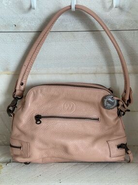 Wander Blush Leather Shoulder Bag